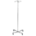 Drive Medical Economy Removable Top I. V. Pole, 2 Hook Top, Chrome 13029